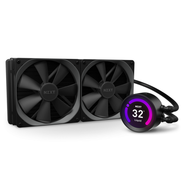 NZXT Kraken Z63 280mm - RL-KRZ63-01 - AIO RGB CPU Liquid Cooler - Customizable LCD Display - Improved Pump - Powered by CAM V4 - RGB Connector - AER P 140mm Radiator Fans (2 Included)