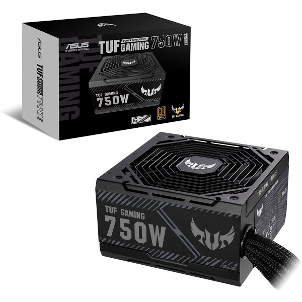 ASUS TUF Gaming 750W Bronze PSU, Power Supply(Axial-tech Fan Design, Dual Ball Fan Bearings, 0dB Technology, 80 Plus Bronze Certification, 80cm 8-pin CPU Connector, 6-Year Warranty) 