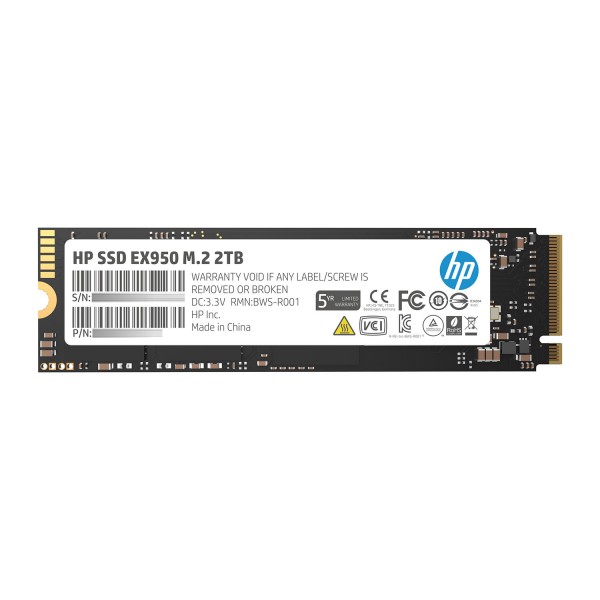 HP EX950 M.2 2TB PCIe 3.1 x4 NVMe 3D TLC NAND Internal Solid State Drive (SSD) 5MS24AA#ABC
